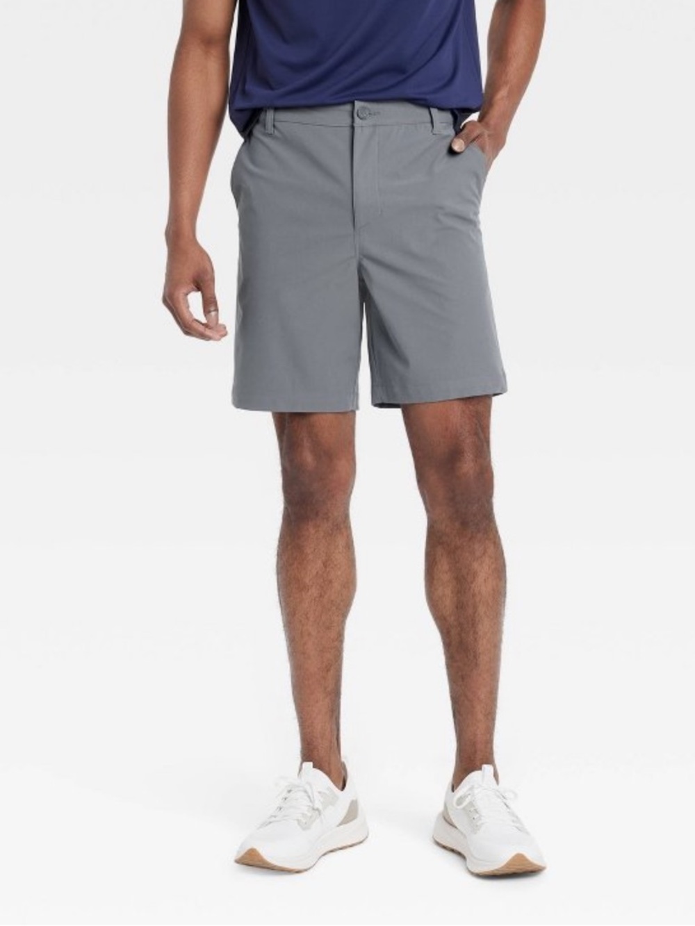 Men's 8" Golf Shorts - All In Motion™ Gray  Moisture Wicking, Quick Dry, Zipp